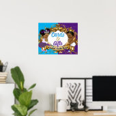Karten und Geschenke Lila & Blue Royal Gender Reve Poster (Heimbüro)