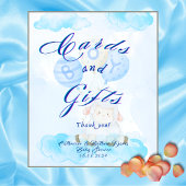 Karten und Geschenke Little Blue Lamb Baby Dusche Sockelschild