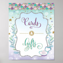 Karten und Geschenke Mermaid GeburtstagsBaby Dusch Poster