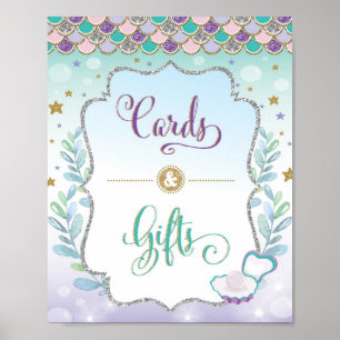Karten und Geschenke Mermaid GeburtstagsBaby Dusch Poster