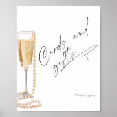 Karten und Geschenke Minimalistisches Prosecco Bra Poster (Vorne)