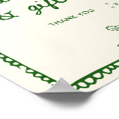 Karten und Geschenke mit grüner Hand im italienisc Poster (Ecke)