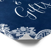 Karten und Geschenke Navy Blue Blush Blues Floral Poster (Ecke)