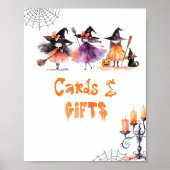 Karten und Geschenke Niedlich Halloween Hexen Gebu Poster (Vorne)