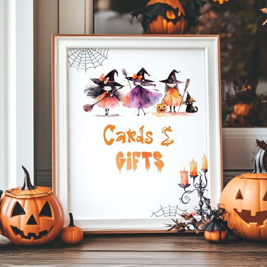 Karten und Geschenke Niedlich Halloween Hexen Gebu Poster
