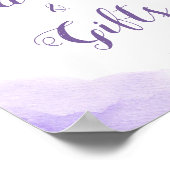 Karten und Geschenke Pastel Lila Blumenzettel Poster (Ecke)