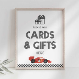 Karten und Geschenke Race Car Party Signatur Fotodruck