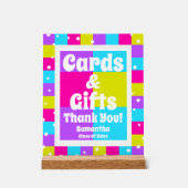 Karten und Geschenke Retro Neon Graduierungsparty Acrylschild (Vorderseite)