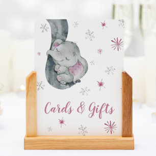 Karten und Geschenke Rosa Elephant Girl Babydusche Poster
