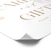 Karten und Geschenke Rosa Heißluftballon Tafelschi Poster (Ecke)