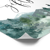 Karten und Geschenke rustikale Bergwaldbäume unter Poster (Ecke)