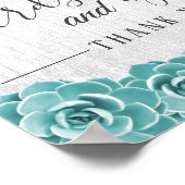 Karten und Geschenke | Rustikale Sukkulente Blumen Poster (Ecke)