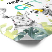 Karten und Geschenke Safari Party Tiere Geburtstag Poster (Ecke)
