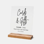 Karten und Geschenke schicke moderne Hochzeitsfeie Acrylschild (Winkel)