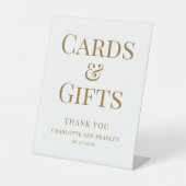 Karten und Geschenke schicke moderne Hochzeitsfeie Sockelschild (Vorderseite)