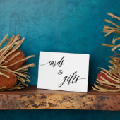 Karten und Geschenke Schild Tischplaque mit Staffe Fotoplatte (Seite)