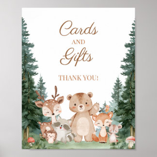 Karten Und Geschenke Schild Waldtiere Babyparty