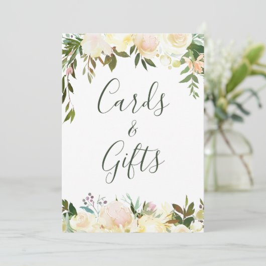 Karten und Geschenke Schildkarte Rustikale Grüne (Stehend Vorderseite)