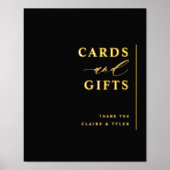 Karten und Geschenke Schwarz und Real Foil Hochzei Foliendrucke (Vorderseite)