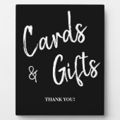 Karten und Geschenke Schwarze Hochzeitsschild Tafe Fotoplatte (Vorderseite)