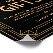 Karten und Geschenke Schwarzes Gold Poster (Ecke)