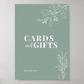 Karten und Geschenke Seite Grünen Hochzeitssegment Poster (Vorne)