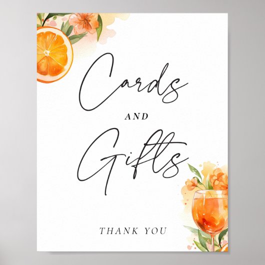 Karten und Geschenke Sign Aperol Spritz Brautparty Poster (Vorne)