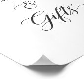 Karten und Geschenke signieren Bohemisches blaues Poster (Ecke)