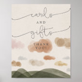 Karten und Geschenke signieren Boho Woodland Babyd Poster (Vorne)