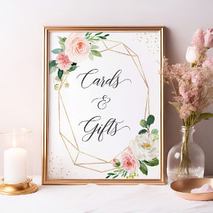Karten und Geschenke Signieren Elegantes Blushing  Poster