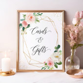 Karten und Geschenke Signieren Elegantes Blushing Poster