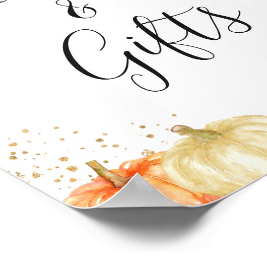 Karten und Geschenke Signieren Herbst Blätter Blum Poster (Ecke)