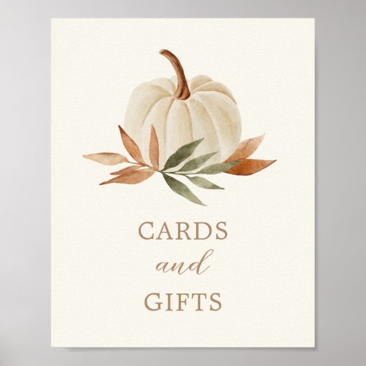 Karten und Geschenke signieren Kleines KürbisBaby  Poster (Vorne)