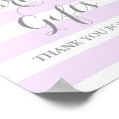 Karten und Geschenke Signieren Lila Streifen Silve Poster (Ecke)