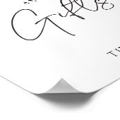 Karten und Geschenke Signieren Modernes Brautparty Poster (Ecke)
