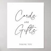 Karten und Geschenke Signieren Modernes Brautparty Poster (Vorne)