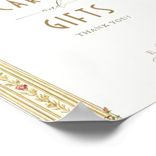 Karten und Geschenke Signieren Vintag Poster (Ecke)