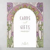 Karten und Geschenke Signieren Vintages Jugendstil Poster (Vorne)