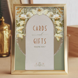 Karten und Geschenke Signieren Vintages Jugendstil Poster