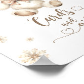 Karten und Geschenke signieren Winter Teddy Bear B Poster (Ecke)