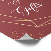 Karten und Geschenke Signieren Zimt Rose Rote Blum Poster (Ecke)