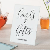 Karten und Geschenke Skriptkalligrafie Hochzeit Sockelschild (In Situ)