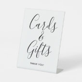 Karten und Geschenke Skriptkalligrafie Hochzeit Sockelschild (Vorderseite)