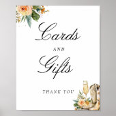 Karten und Geschenke Stiefel Bubbly Brautparty sig Poster (Vorne)