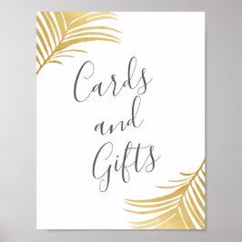 Karten und Geschenke Strand Hochzeit Sign Gold Pal Poster