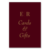 Karten und Geschenke - Tafelsignierung für Burgund (Rückseite)