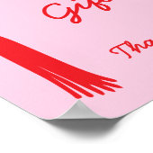 Karten und Geschenke Tassel Bow Rosa Roter Abschlu Poster (Ecke)