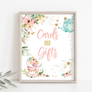 Karten und Geschenke Tea Party Baby Brauende Babyp Poster