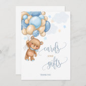 Karten und Geschenke Teddy Bären Balloons Babydusc (Vorne/Hinten)
