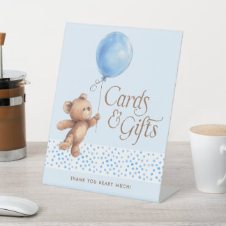 Karten und Geschenke Teddy Bear Baby Dusche Sockelschild